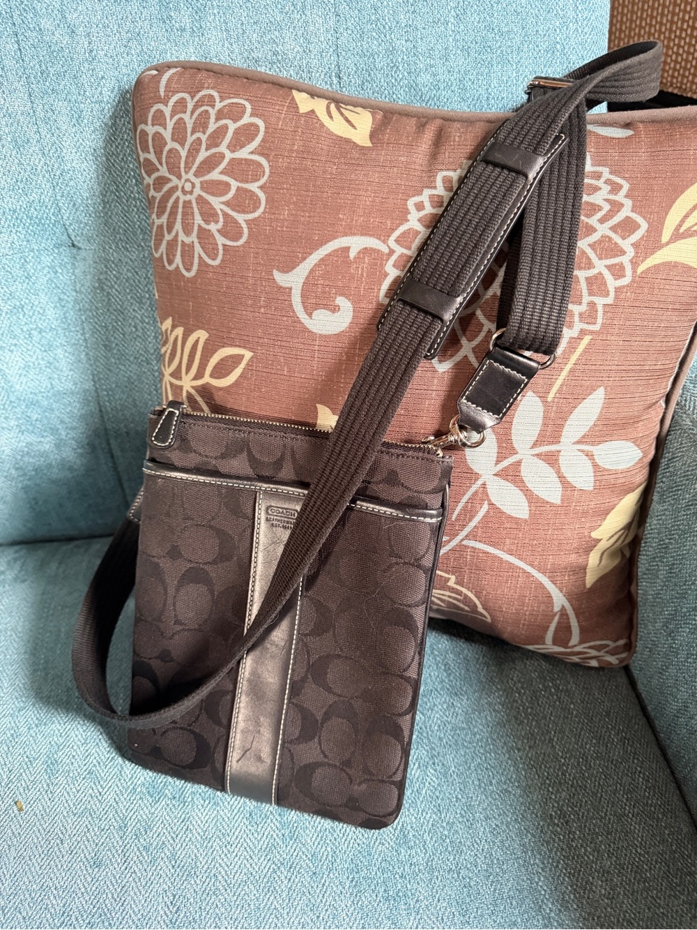 Coach Women’s Signature Crossbody Bag in Brown